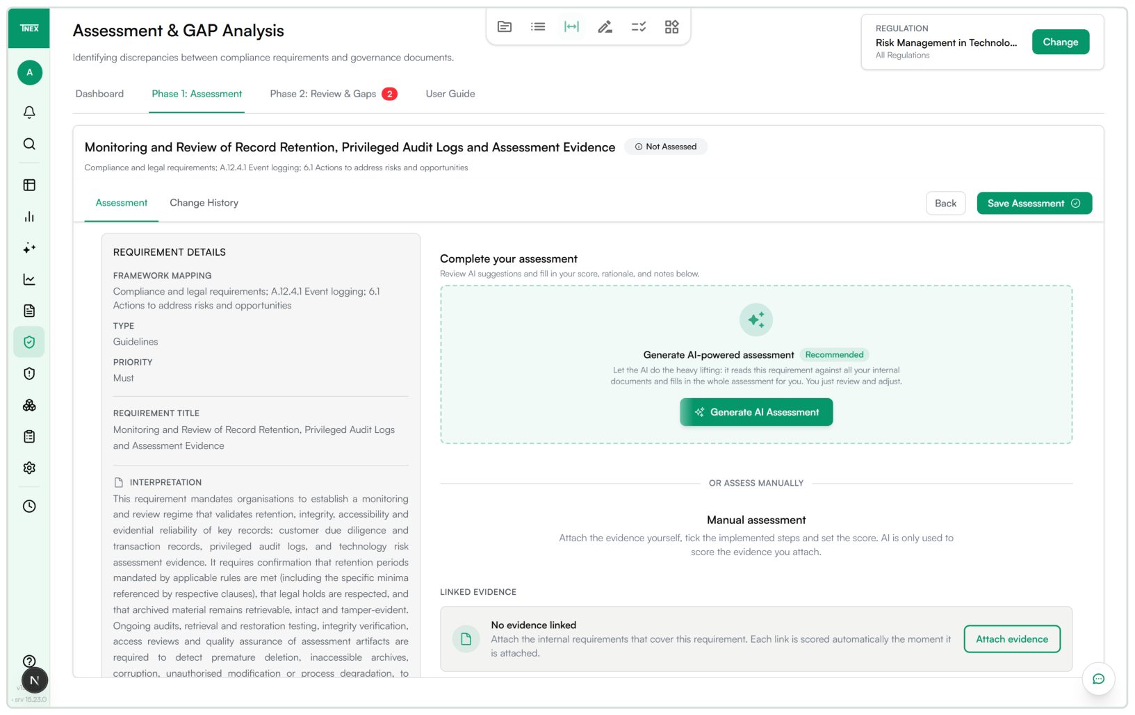 T-NEX Compliance: Lücken bewerten